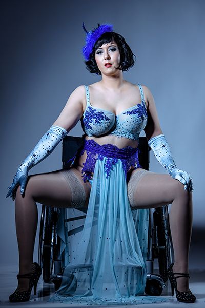 Jacqueline Boxx poses in her wheelchair