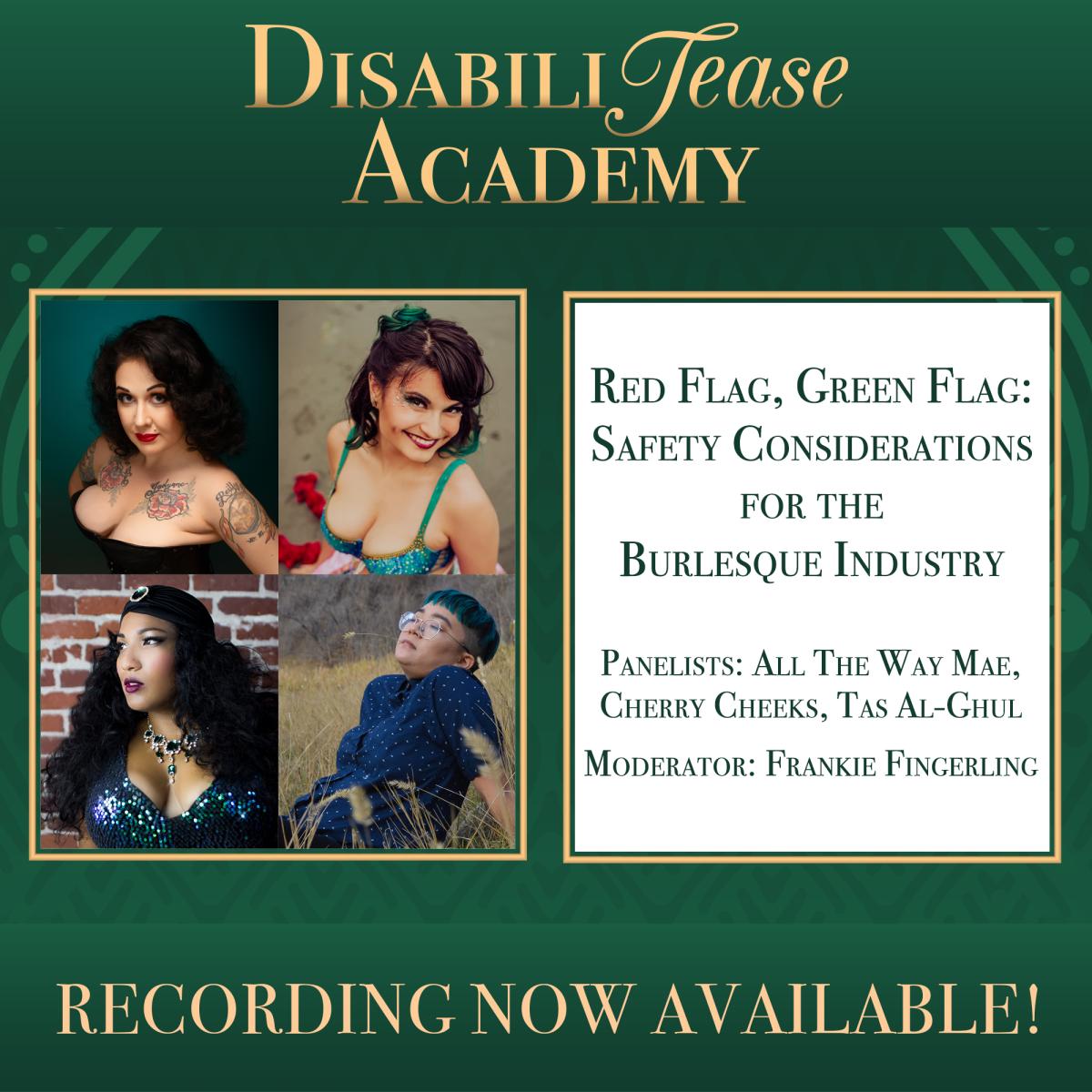 Video Announcement - Red Flag, Green Flag: Safety Considerations for the Burlesque Industry Panel