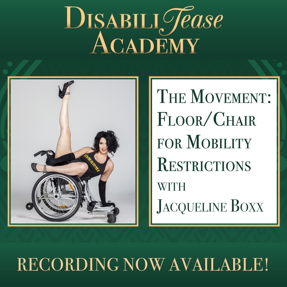 Video announcement - The Movement: Floor/Chair for Mobility Restrictions with Jacqueline Boxx