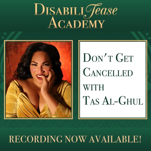Video announcement - Don't Get Cancelled with Tas Al-Ghul